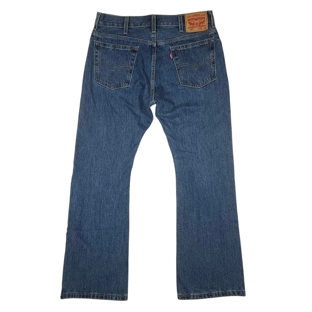 Levi's 517 Bootcut Jeans Mens 34x30 Blue Medium Wash Denim Cotton Classic